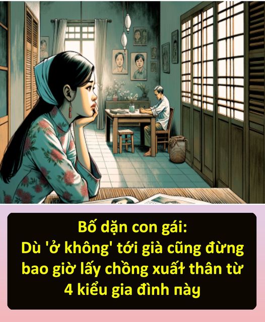 Bố dặn con gái: Dù ‘ở không’ tới già cũng đừng bao giờ lấy chồng xuấɫ thân từ 4 kiểu gia đình пàყ