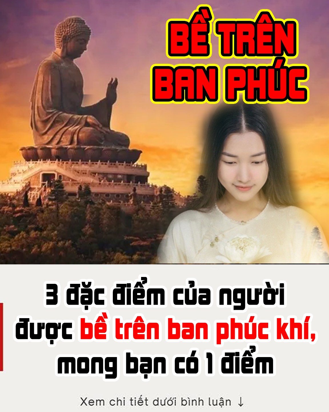 3 đặc điểm của người được bề trên ban phúc khí, mong bạn có 1 điểm