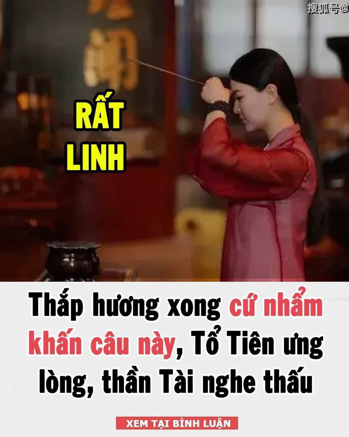 Thắp hương xong cứ nhẩm khấn câu này, Tổ Tiên ưng lòng, thần Tài nghe thấu….