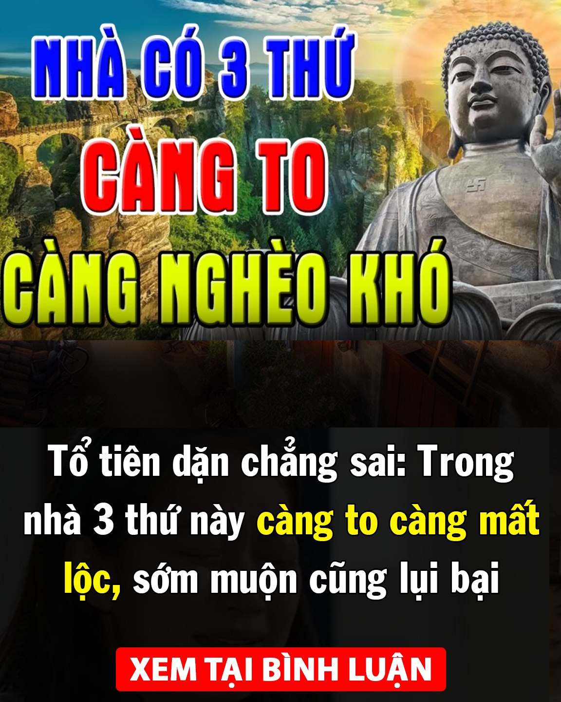 Tổ tiên dặn chẳng sai: Trong nhà 3 thứ này càng to càng mất lộc, sớm muộn cũng lụi bại